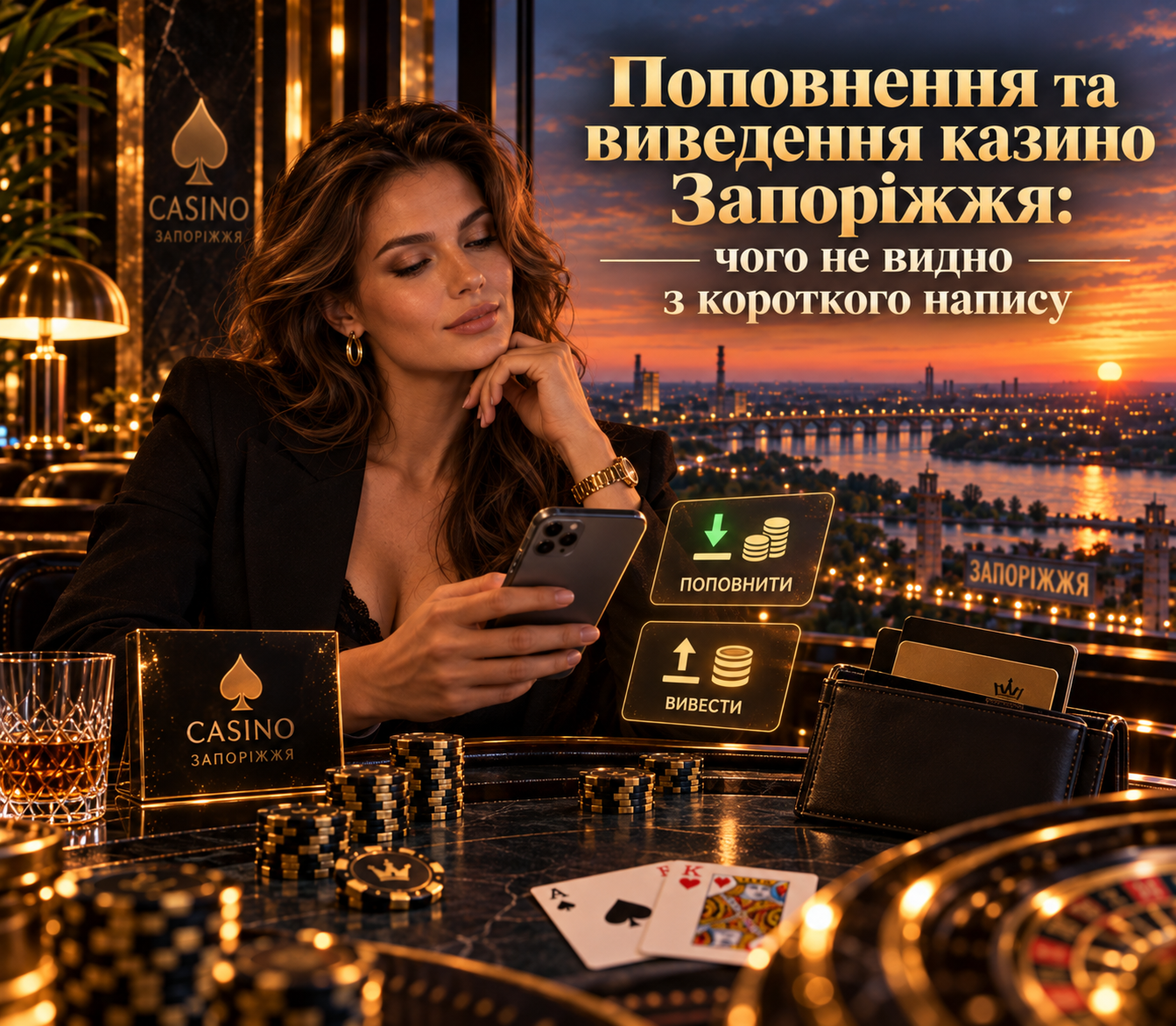 Поповнення та виведення казино Запоріжжя: чого не видно з короткого напису